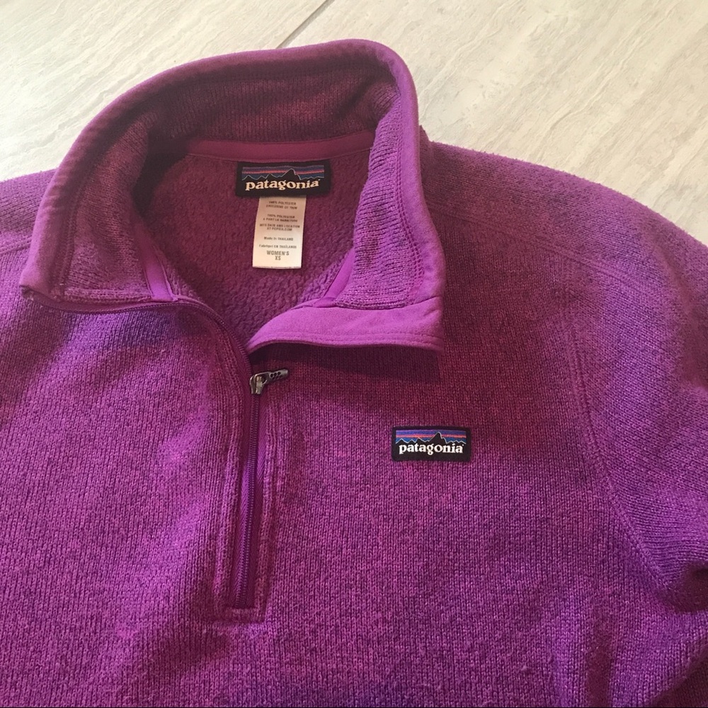 ⭐️FINAL PRICE⭐️ patagonia 1/4 zip better sweater purple maroon XS - Picture 3 of 5